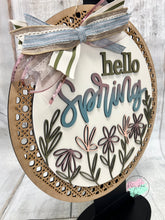 Load image into Gallery viewer, hello spring boho Round Doorhanger
