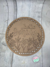 Load image into Gallery viewer, hello spring boho Round Doorhanger
