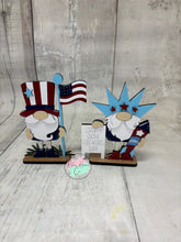Load image into Gallery viewer, July gnomes standing Tier Tray set of 4 diy Kit
