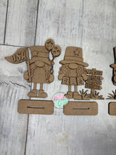 Load image into Gallery viewer, July gnomes standing Tier Tray set of 4 diy Kit
