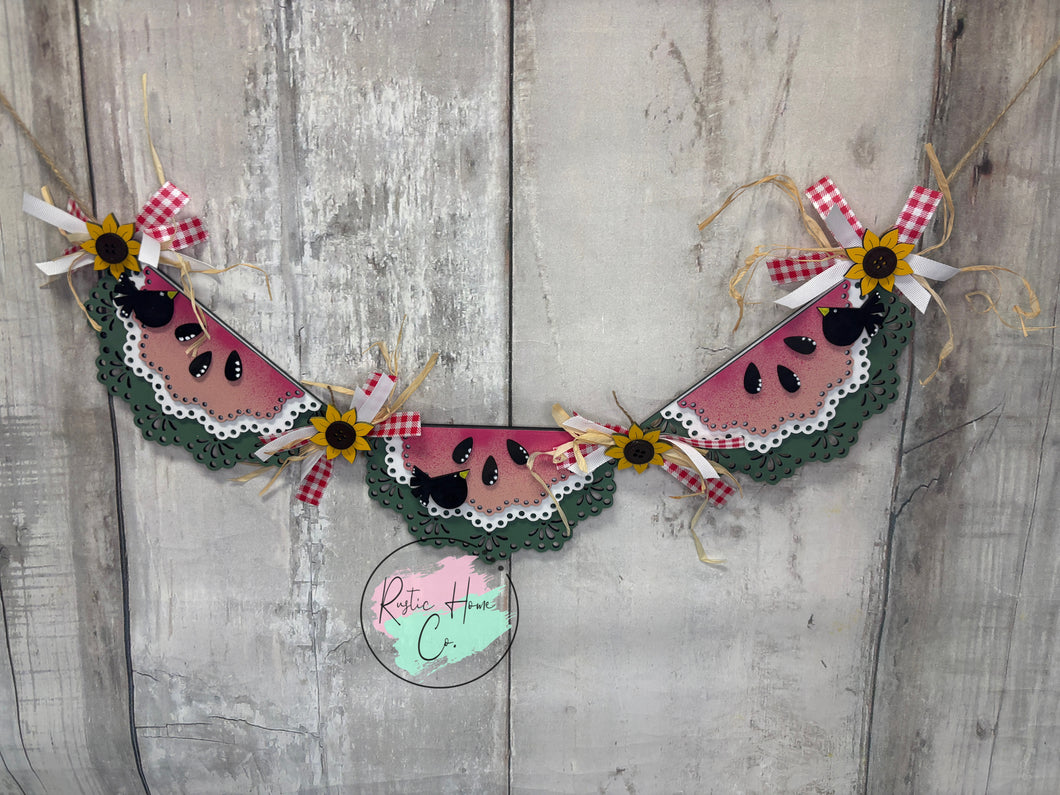 Watermelon Summer Seasonal Banner garland