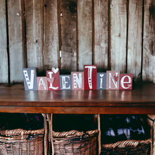 Load image into Gallery viewer, Valentines Day standing word block Kit
