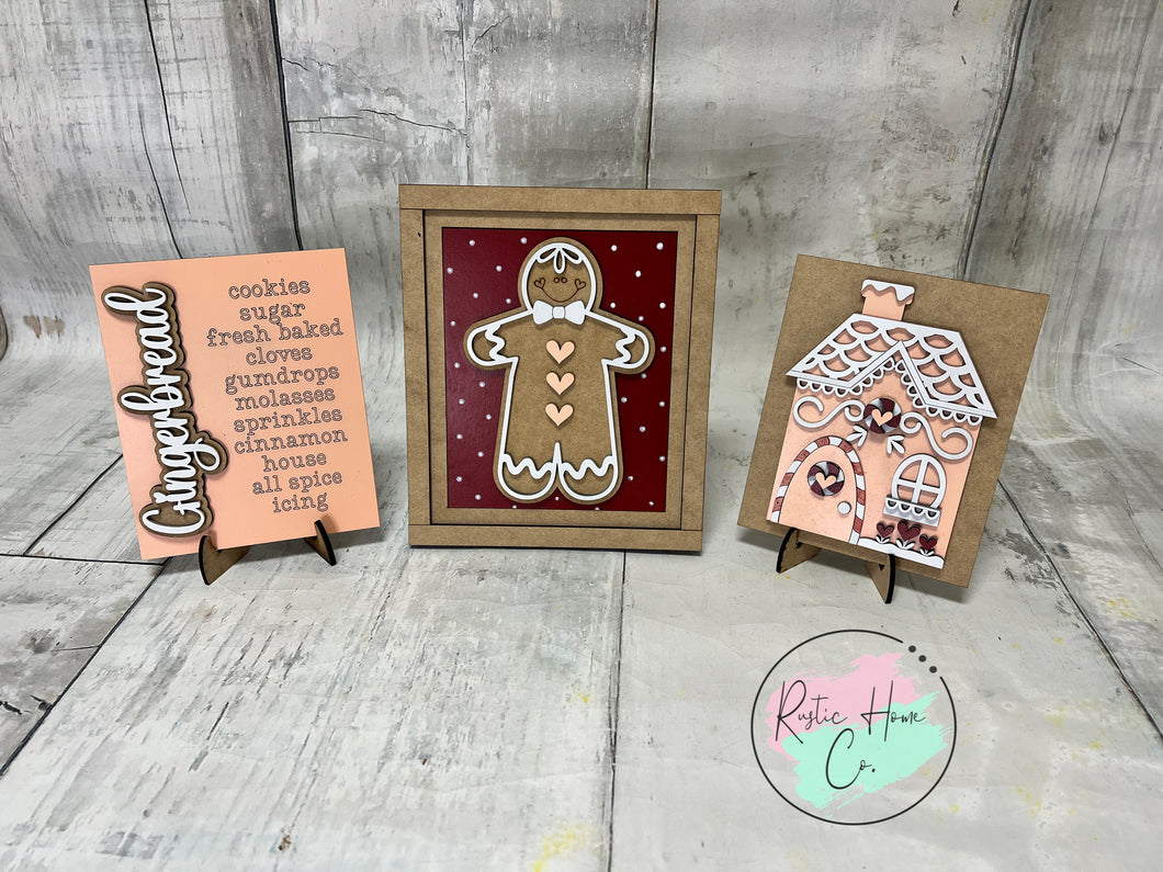 Gingerbread sign Trio