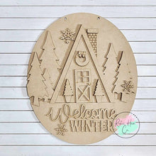 Load image into Gallery viewer, Winter Welcome doorhanger diy Kit
