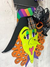 Load image into Gallery viewer, Halloween witch face Doorhanger
