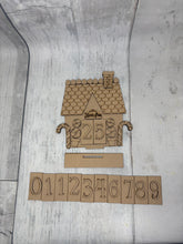 Load image into Gallery viewer, Christmas countdown house shelf sitter diy kit
