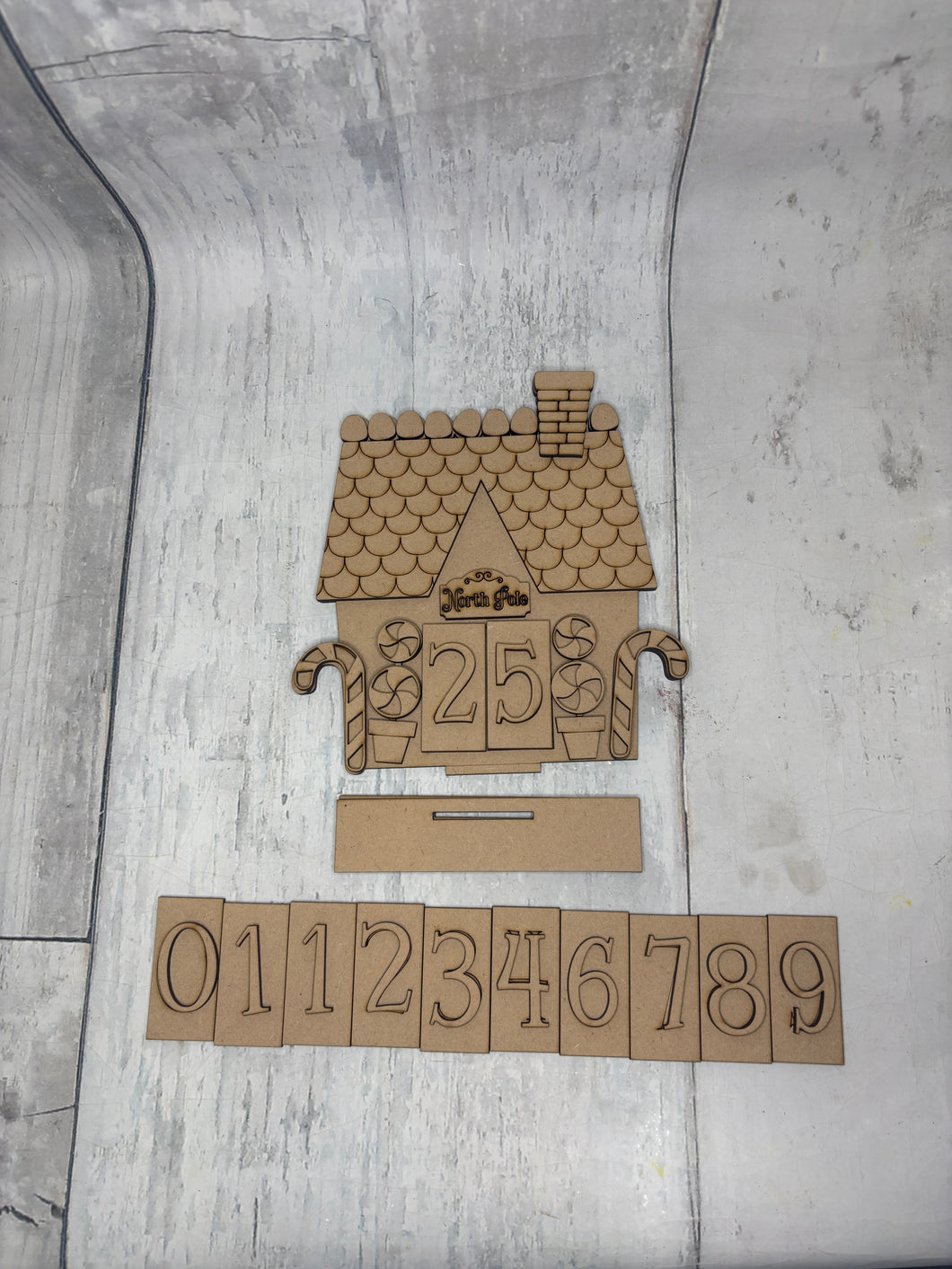 Christmas countdown house shelf sitter diy kit