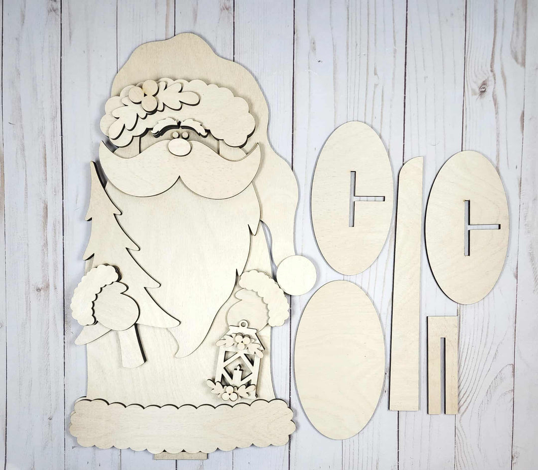 Santa Christmas woodland shelf sitter diy kit