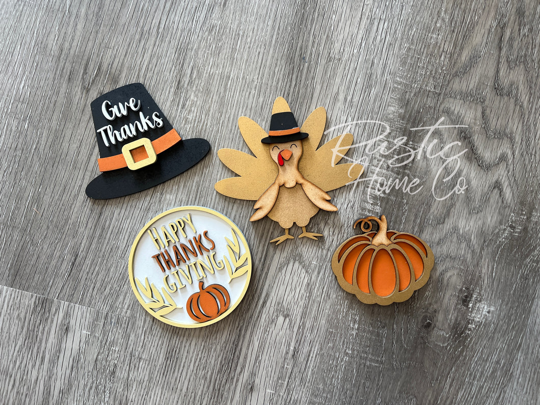 Give Thanks Tier Tray Kit, Thanksgiving, craft, home decor, diy kit