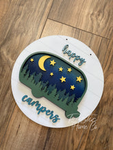 Load image into Gallery viewer, Happy Campers 10” Round Doorhanger
