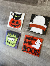 Load image into Gallery viewer, Set of 4 Halloween Frankenstein Tier Tray Kit signs
