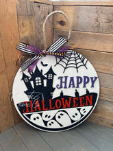 Load image into Gallery viewer, 16” Happy Halloween Round Doorhanger
