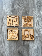 Load image into Gallery viewer, Set of 4 Halloween haunted house Tier Tray Kit signs
