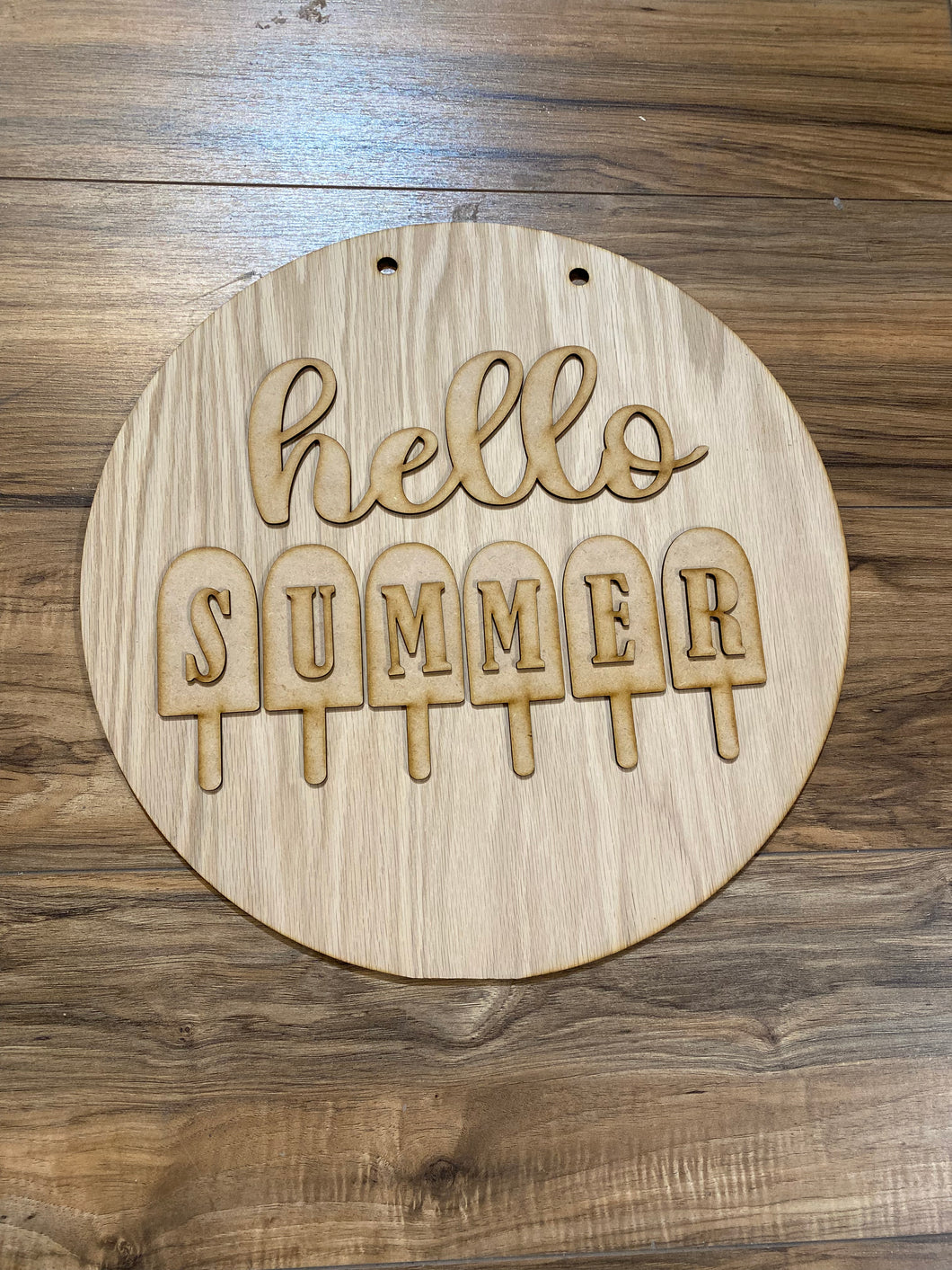 Popsicle Round Doorhanger