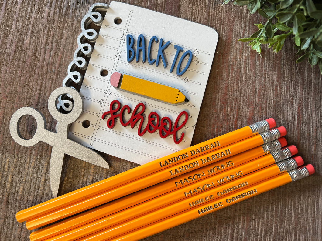 Laser engraved pencils