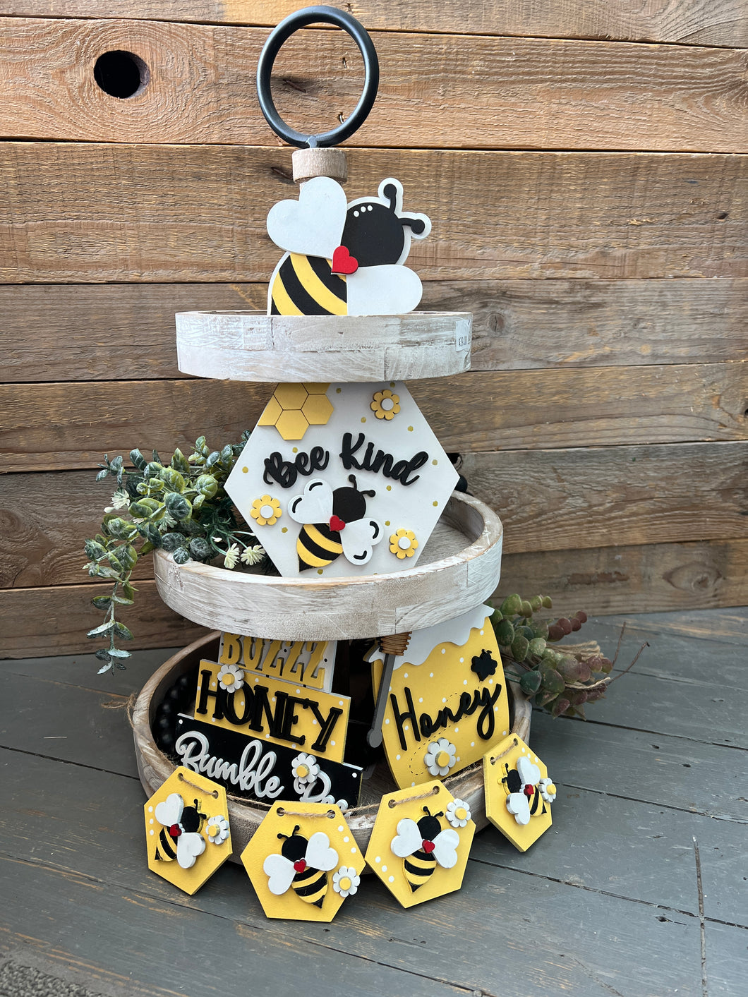 Bee Kind Tier Tray Kit, craft, home decor