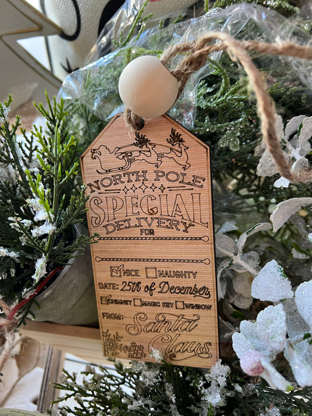 Special Delivery Wooden Tag