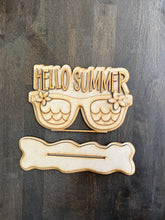 Load image into Gallery viewer, Hello Summer Sunglasses cutout, craft, diy kit
