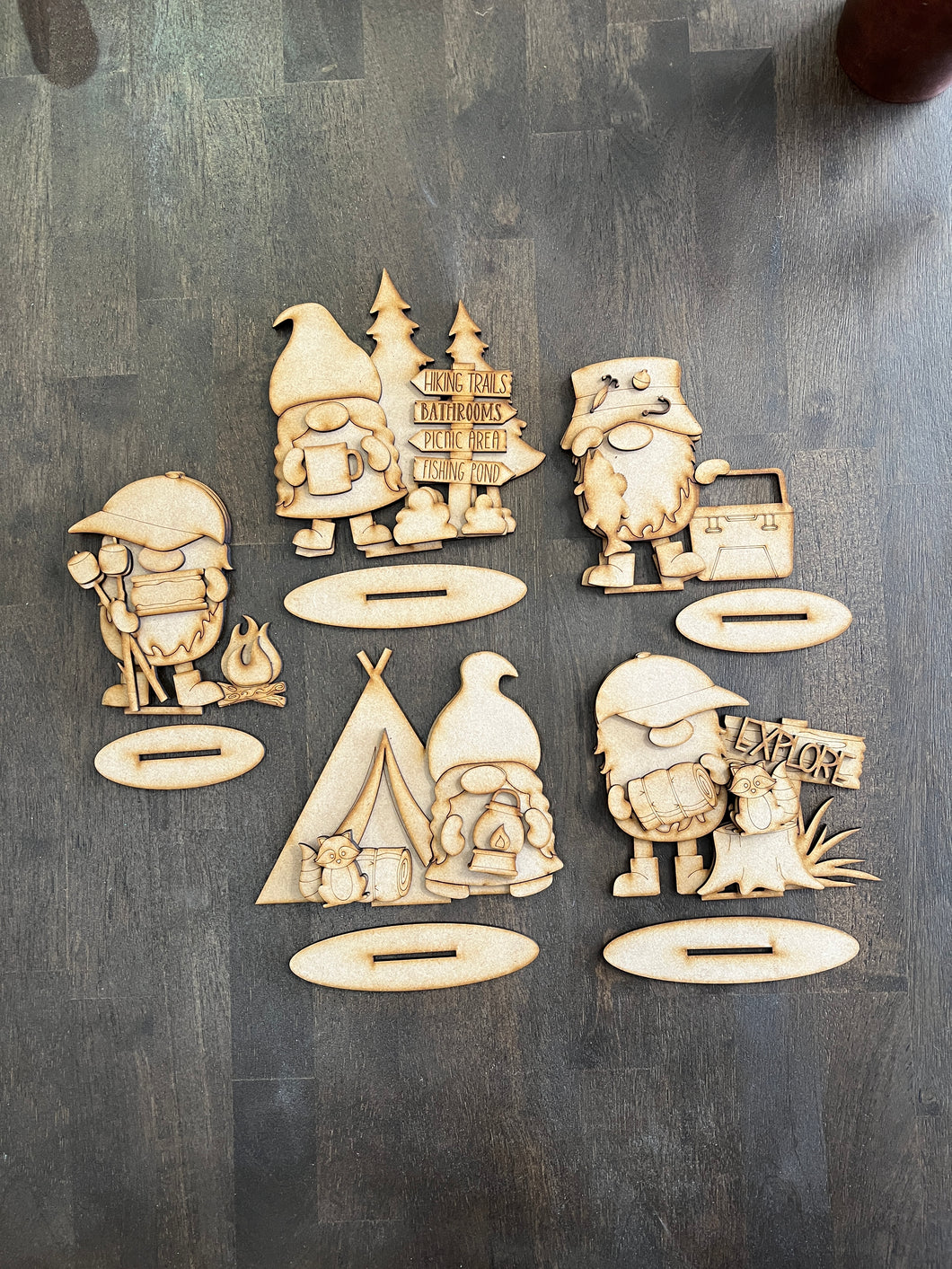 Outdoor gnomes, Tier Tray Kit, craft, home decor