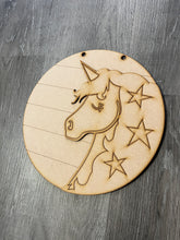 Load image into Gallery viewer, Unicorn craft kit, Sign, round, Doorhanger
