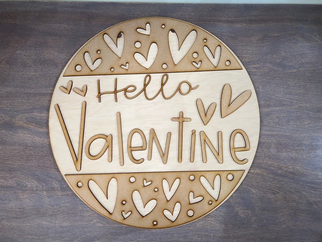 16” Hello Valentine Round