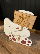 Load image into Gallery viewer, Standing Easter Bunny with Sign
