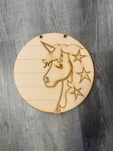 Load image into Gallery viewer, Unicorn craft kit, Sign, round, Doorhanger
