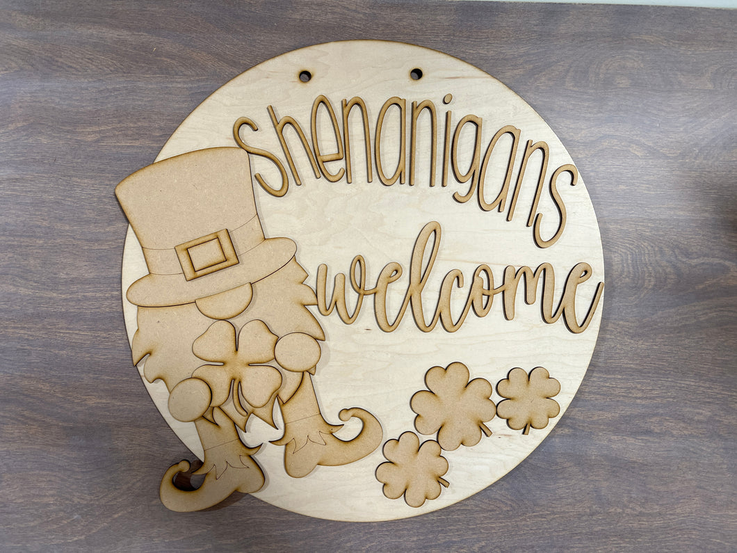 16” Shenanigans Welcome St. Patrick’s Day Round