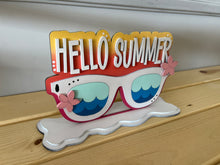 Load image into Gallery viewer, Hello Summer Sunglasses cutout, craft, diy kit
